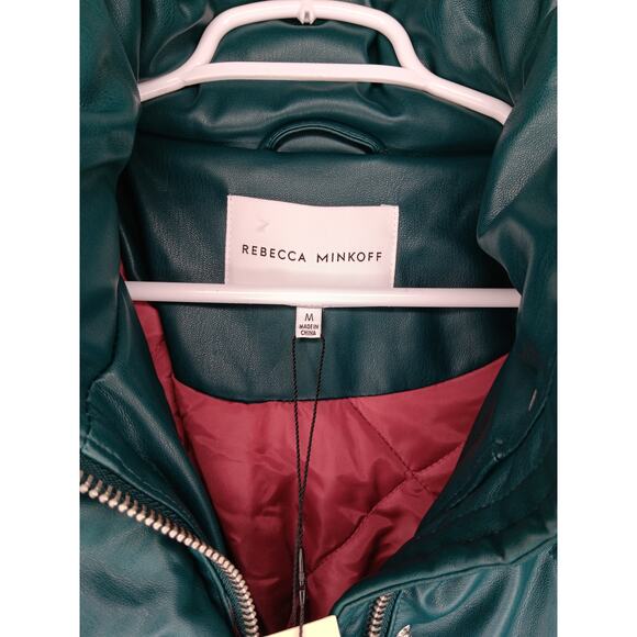 Rebecca Minkoff Full Length Faux Leather Puffer Women's Size Medium - Picture 6 of 8